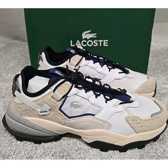 Lacoste L-Guard Breaker 223 1 SMA - Sneakers White Navy Cream Men’s Size 10 - Picture 1 of 10